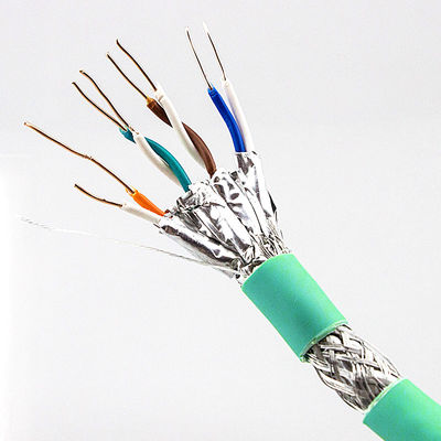 23AWG Red Cat6a Lan Cable Doble Escudo STP SFTP Ethernet