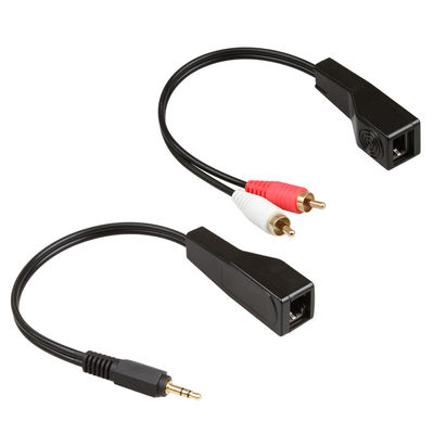 Señal de audio RCA ajuste blanco rojo Cat5 Cat6 Cat7 Cat8 del color del cable del estéreo de 3,5 milímetros
