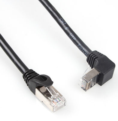 Cable práctico del gato 6 STP derecho a los 90 grados anguloso hacia abajo