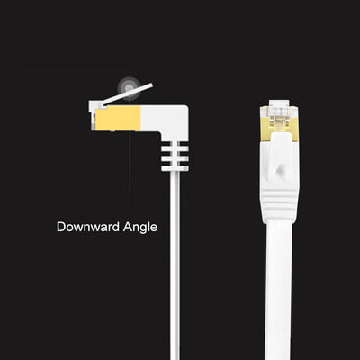 Cable Ethernet plano blanco estable Cat6, cable Gigabit Ethernet práctico