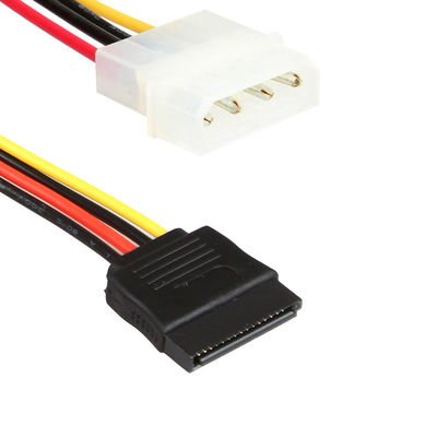 Divisor hembra-varón Molex 4 Pin Durable del cable del disco duro de Y SATA