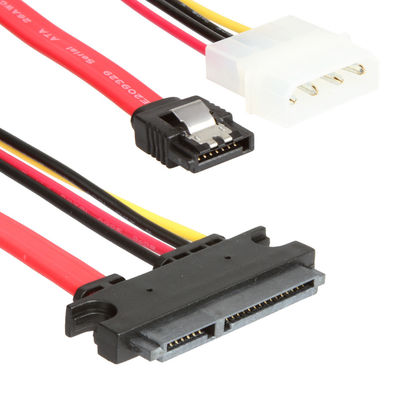 Cable SATA 7+15Pin 22 Pin To SATA 7Pin+4Pin del arnés de cable de los datos de ROHS SATA III