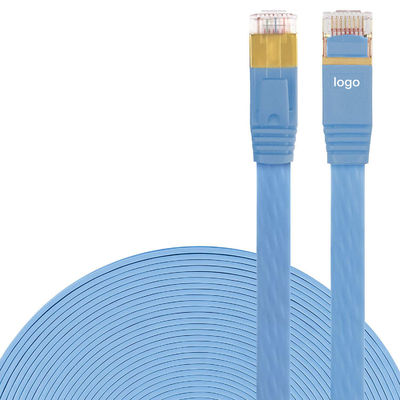 Plano estable del cable de Ethernet del gato 7 de 600MHz, cable práctico azul AC Cat7 SFTP
