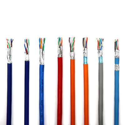 UTP multicolor práctico Cat5e CCA, 0.95m m Cat5e de aluminio revestido de cobre 8 pares