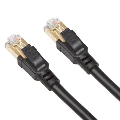 Cable S/FTP 40Gbps 2000MHZ del remiendo del OEM Gigabit Ethernet Cat8 práctico