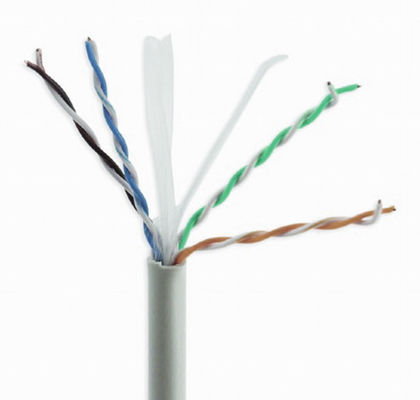 Cable sólido gris CCA Cat6a, cable de alta velocidad 10Gbps Cat6a UTP