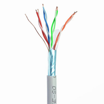 Ethernet Cat5e Lan Cable 24AWG de la UL FTP porque chaqueta de PVC de 0.5m m 4 pares los 305m