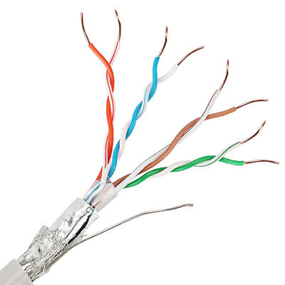 Cat5e protegido doble Lan Cable UTP SFTP 24AWG con los alambres trenzados