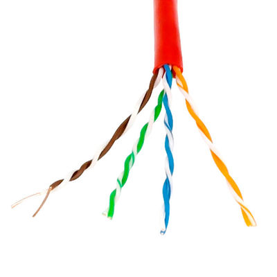 UTP multicolor práctico Cat5e CCA, 0.95m m Cat5e de aluminio revestido de cobre 8 pares