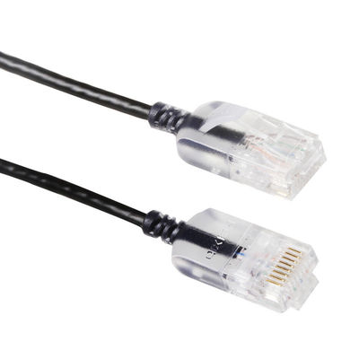 Cobre desnudo puro delgado 10G 30AWG del cordón de remiendo del funcionamiento Cat6a de Snagless RJ45 UTP