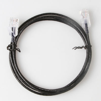 Cobre desnudo puro delgado 10G 30AWG del cordón de remiendo del funcionamiento Cat6a de Snagless RJ45 UTP