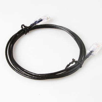 Cobre desnudo puro delgado 10G 30AWG del cordón de remiendo del funcionamiento Cat6a de Snagless RJ45 UTP