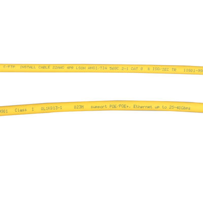 Cable estable de 22AWG Cat6a S FTP, 4 pares LSHF LSOH Cat6a S/FTP LSZH