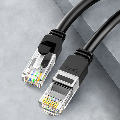 Chaqueta de PVC del cordón de remiendo del cable de Lan del OEM 24AWG Cat6 BC7 0,2 UTP con el conector RJ45