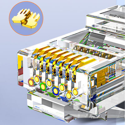 Ethernet Cat6, cable azul del cable de 100W PoE+ RJ45 de Cat6 Gigabit Ethernet