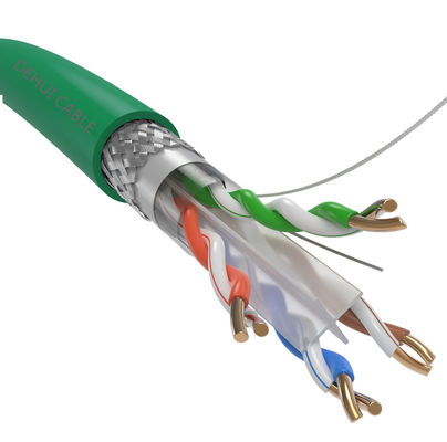 4 pares del cable de 23AWG 550Mhz RJ45 Cat6a FTP, Ethernet doble Cat6a del cable del escudo