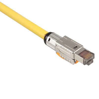 Color amarillo protegido doble de Lan Cable S/FTP 22AWG del gato 8 de Ethernet de LSZH
