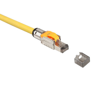 Color amarillo protegido doble de Lan Cable S/FTP 22AWG del gato 8 de Ethernet de LSZH