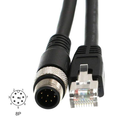 Código industrial 8 Pin To RJ45 del cable de Ethernet de ROHS Cat6 M12 D para el sensor de Fieldbus
