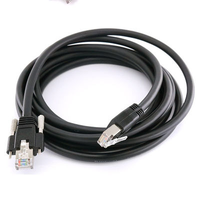 Cable de Ethernet industrial de la cámara de Cat6A S/FTP RJ45 8P con el tornillo GigE de la cerradura