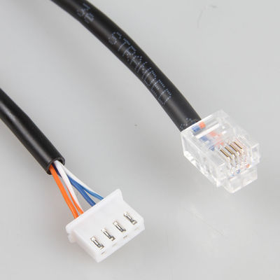 Arnés de cable industrial del establo del CE, RJ11 6P4C al cordón de remiendo del teléfono de XH2.54 4P
