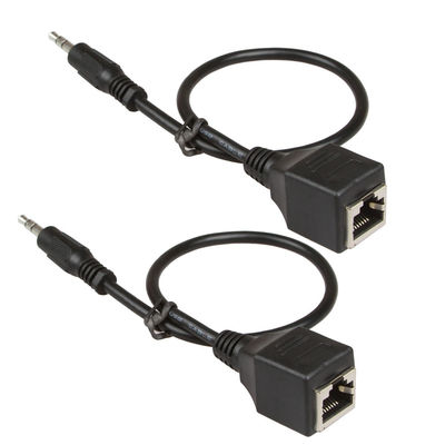 3.5m m 1/8&quot; varón de encargo de las asambleas RJ45 del alambre a Cat5 femenino Cat6