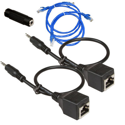 3.5m m 1/8&quot; varón de encargo de las asambleas RJ45 del alambre a Cat5 femenino Cat6