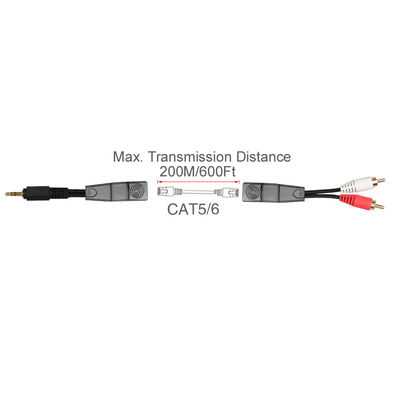 Señal de audio RCA ajuste blanco rojo Cat5 Cat6 Cat7 Cat8 del color del cable del estéreo de 3,5 milímetros