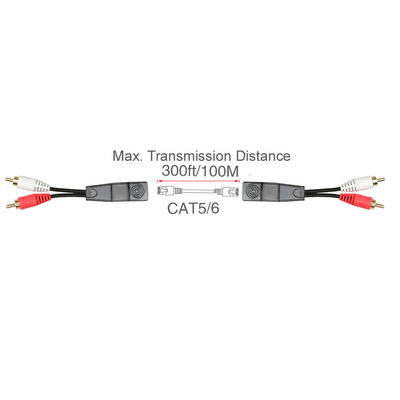 Estéreo de encargo 2 RCA de las asambleas del alambre de Cat7 Cat8 al cobre desnudo estéreo de 2 RCA