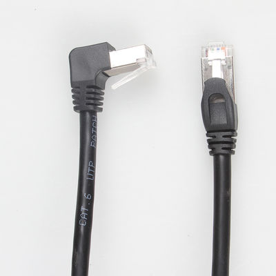 Cable práctico del gato 6 STP derecho a los 90 grados anguloso hacia abajo