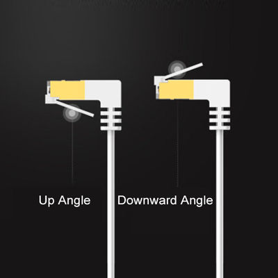 Artículo plano del cable del remiendo del OEM Cat6 ángulo de 90 grados a de 270 grados