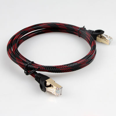 AWG 28 Lan Cable trenzado negro rojo, gato estable de alta velocidad 7 del cordón de remiendo