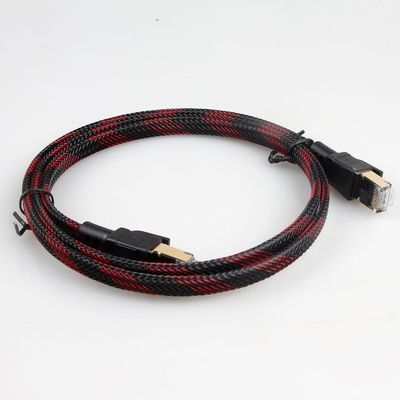 Nilón del cordón de remiendo de Ethernet Cat7 del ordenador trenzado para el router del módem del ordenador portátil de la PC