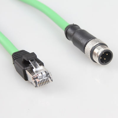 Ethernet industrial de la cámara verde telegrafía el establo del gigabit de M12 4 Pin To RJ45