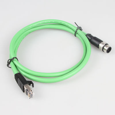 Ethernet industrial de la cámara verde telegrafía el establo del gigabit de M12 4 Pin To RJ45