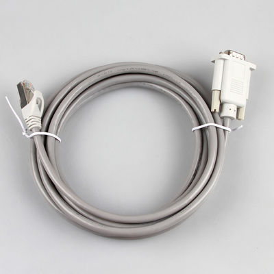 Arnés de cable industrial 26AWG 8P8C RJ45 de Ethernet de CAT5E a DB9 Gray Color femenino