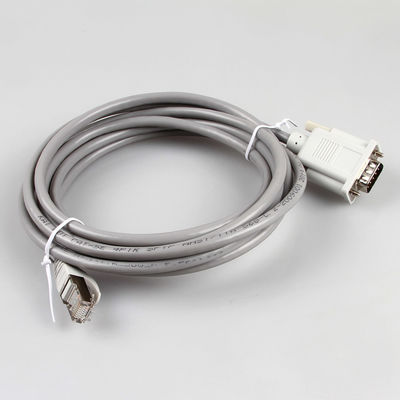Arnés de cable industrial 26AWG 8P8C RJ45 de Ethernet de CAT5E a DB9 Gray Color femenino