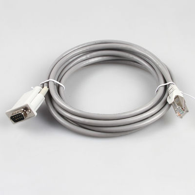 Arnés de cable industrial 26AWG 8P8C RJ45 de Ethernet de CAT5E a DB9 Gray Color femenino