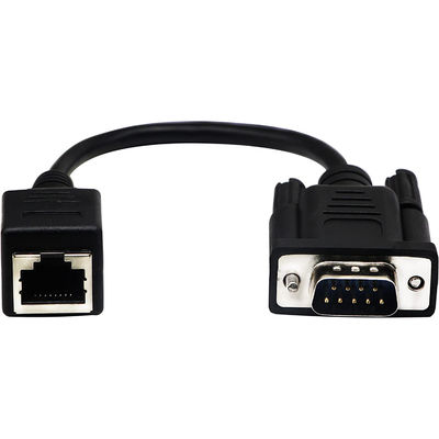 Cat5 Cat6 RJ45 al cable RS232, DB9 9 Pin Industrial Ethernet Cable Assemblies