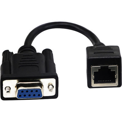 Cat5 Cat6 RJ45 al cable RS232, DB9 9 Pin Industrial Ethernet Cable Assemblies