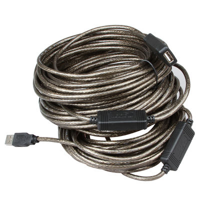 Cable activo durable del repetidor del PVC USB, cable de extensión del repetidor de los 30M USB
