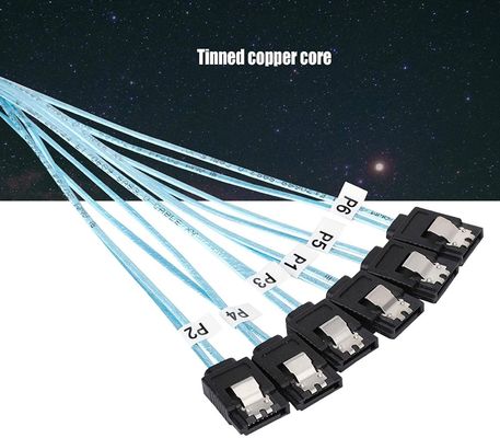 Cable femenino 6Gbps SATA III HDD 7pin del arnés de cable del divisor a 7pin para el servidor