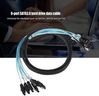 Cable femenino 6Gbps SATA III HDD 7pin del arnés de cable del divisor a 7pin para el servidor