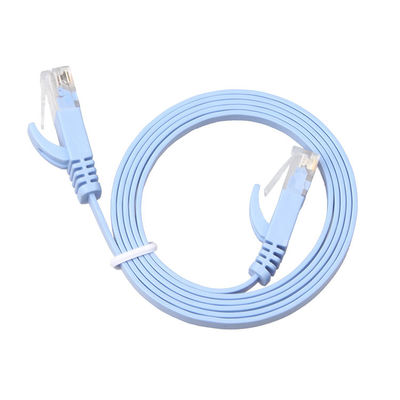 Cable plano los 0.5m azules del remiendo de la red del CAT 6 el 1m ancho de banda 350MHz de los 2m a del 100m