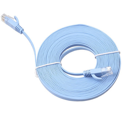 Cable plano los 0.5m azules del remiendo de la red del CAT 6 el 1m ancho de banda 350MHz de los 2m a del 100m