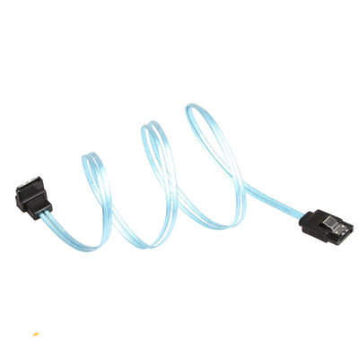8 cable de extensión azul de SATA 3 de la pulgada, derecho a SATA recto 3 cordones