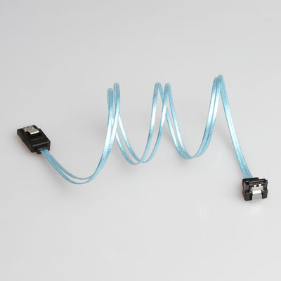8 cable de extensión azul de SATA 3 de la pulgada, derecho a SATA recto 3 cordones