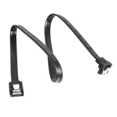 12 cable de transmisión de SATA 3 de los datos de la pulgada 90 grados de ángulo recto con la fijación del cierre