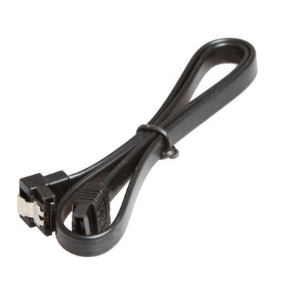 12 cable de transmisión de SATA 3 de los datos de la pulgada 90 grados de ángulo recto con la fijación del cierre