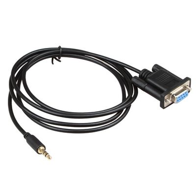 Establo negro del cable DB9 Pin Female To DC 3.5m m del arnés de cable RS232